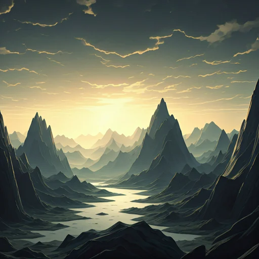 Original AI-generated landscape artwork for Harvey AI Studio